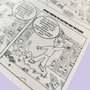 Interior page from the hand-drawn comic book "Πίσω απ' τον Πάγκο" by Sketch Stories.