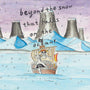 Close-up view of Beyond The Snow art print showing watercolor artwork details