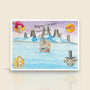 Beyond the snow art print featuring a  watercolor anime inspired illustration by Sketch Stories
