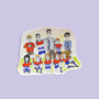 Cebollitas illustrated vinyl sticker.