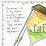 Close-up view of Childhood Memories art print showing hand-drawn watercolor details