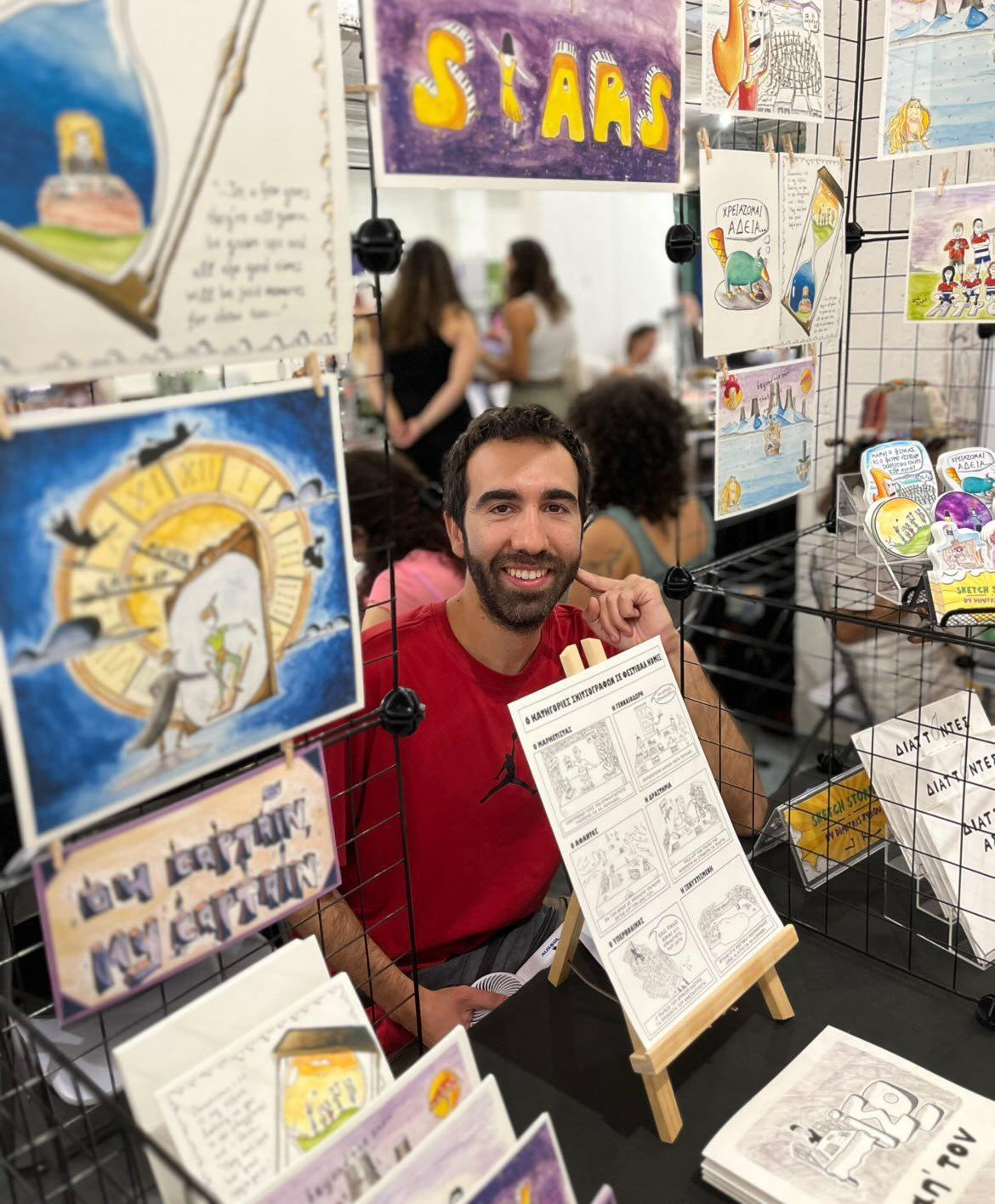 Sketch Stories at a comic and illustration festival booth