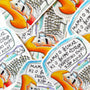 Ikarian Dance illustrated vinyl stickers displayed together.