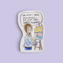 Joy of Painting illustrated vinyl sticker inspired by Bob Ross.
