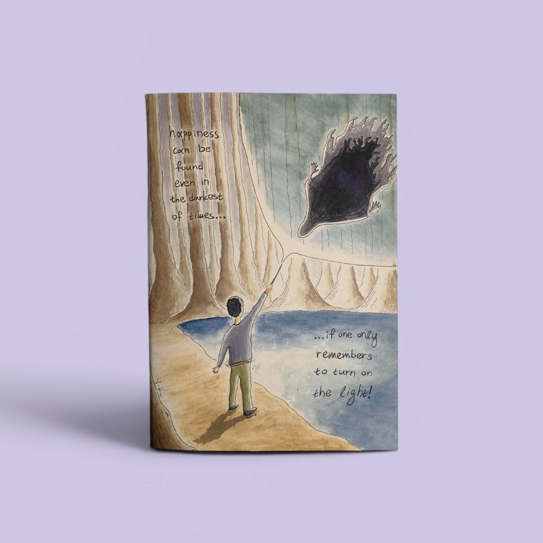 Light in the Darkness illustrated notebook.