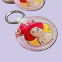 Acrylic keychain with the hand-drawn "Reindeer Companion" design by Sketch Stories.