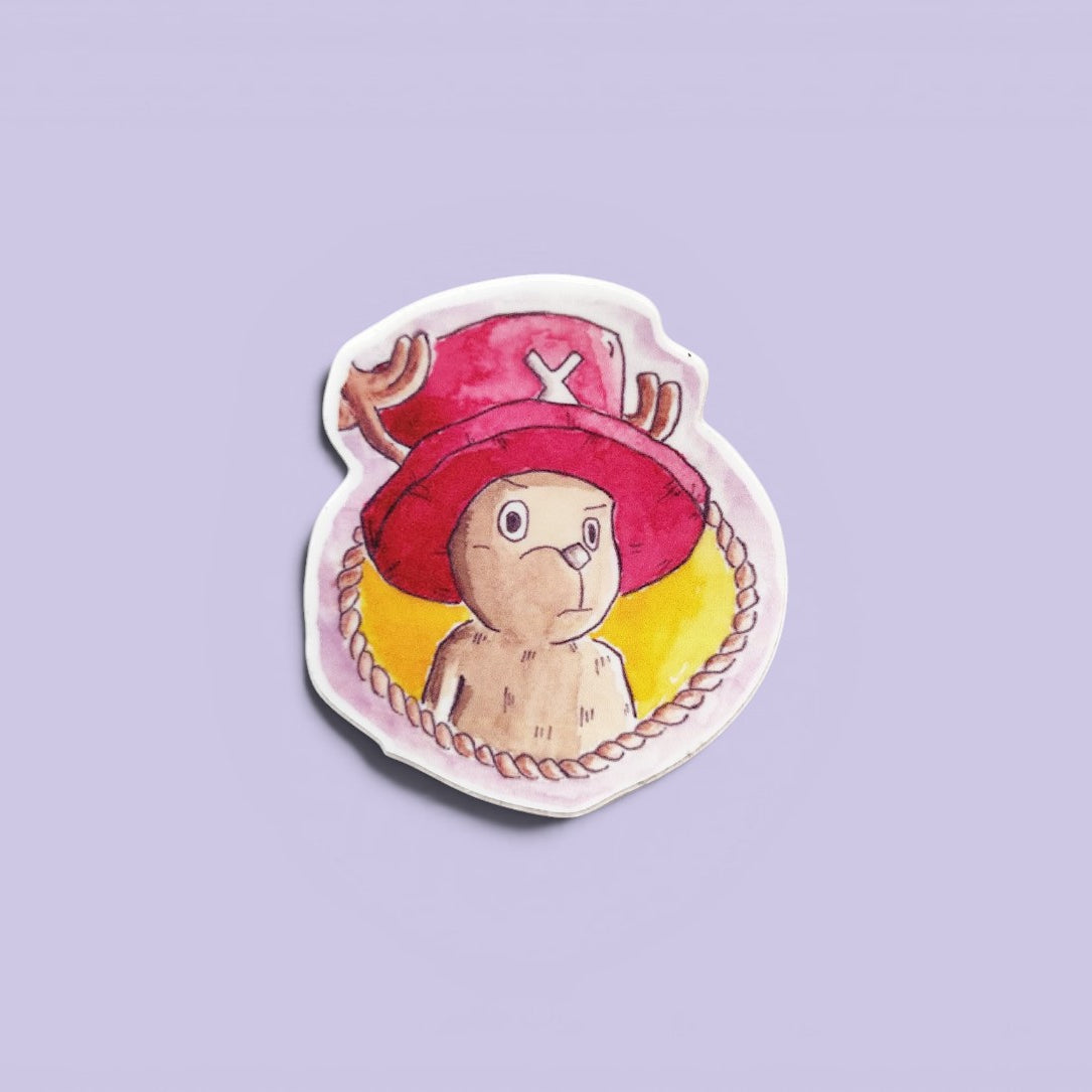 Reindeer Companion illustrated vinyl sticker.